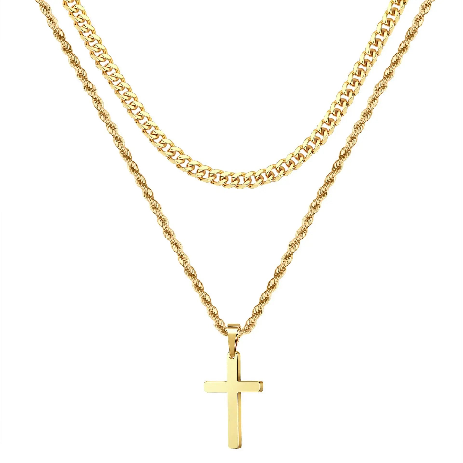 Collier croix homme