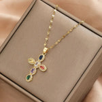 Collier croix multicolores - Vignette | Vera Croix