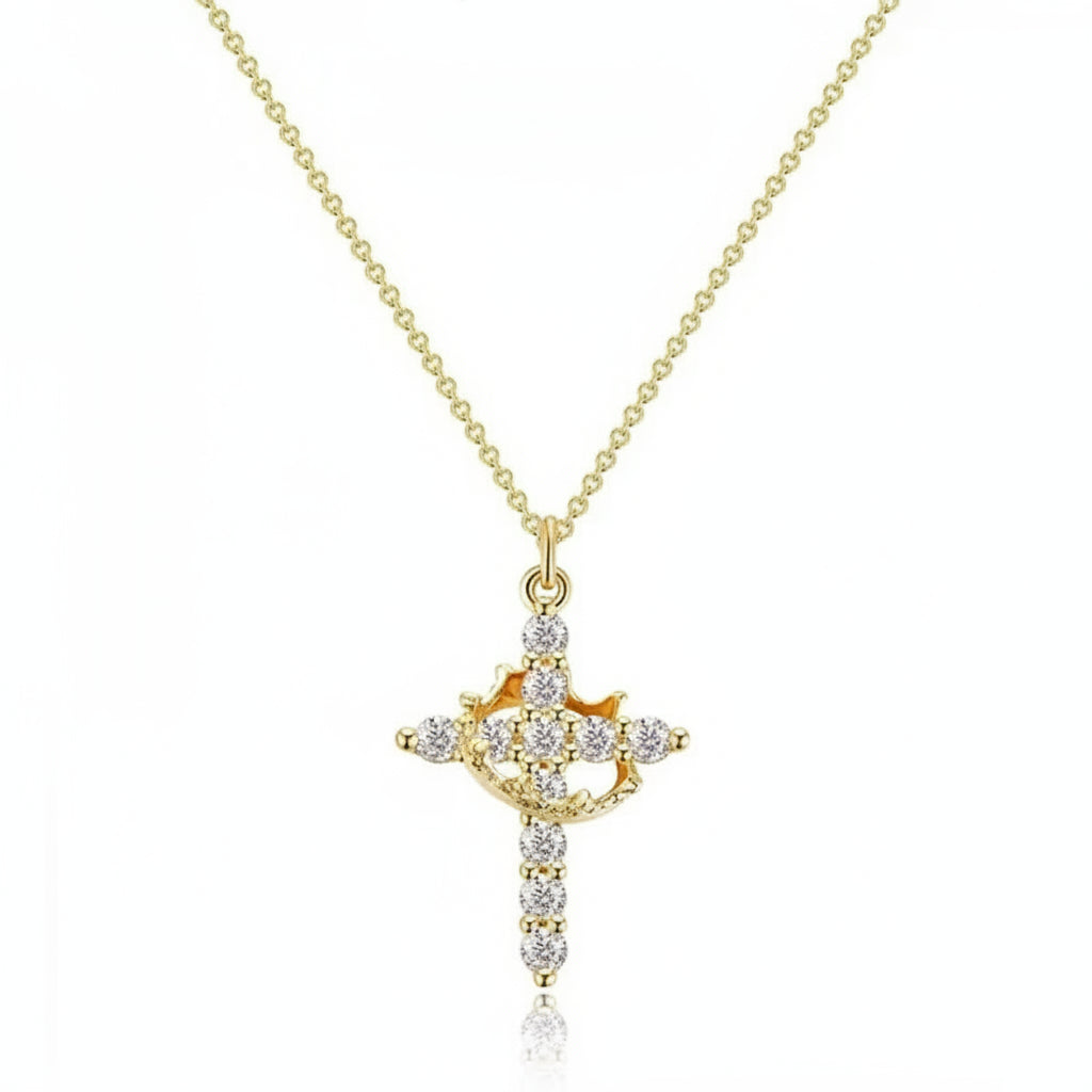 Collier croix or