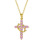 Collier croix rose - Vignette | Vera Croix