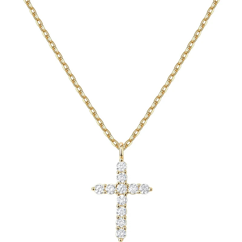 Collier fin avec croix