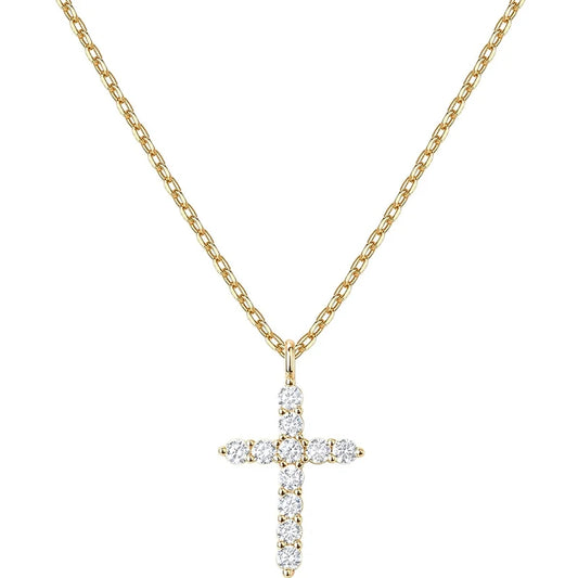 Collier fin avec croix
