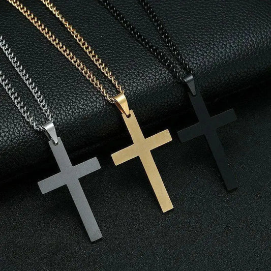 Pendentif croix acier inoxydable
