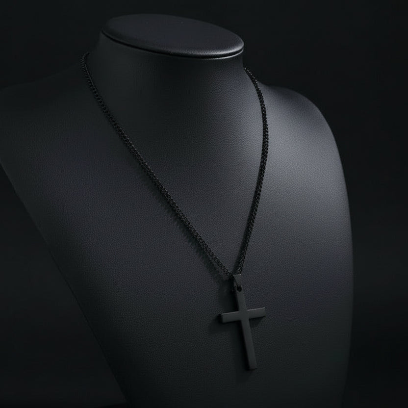 Pendentif croix acier inoxydable
