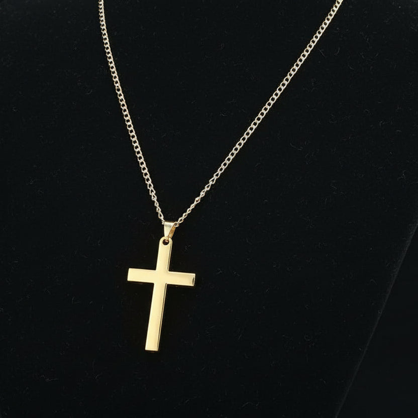 Pendentif croix acier inoxydable
