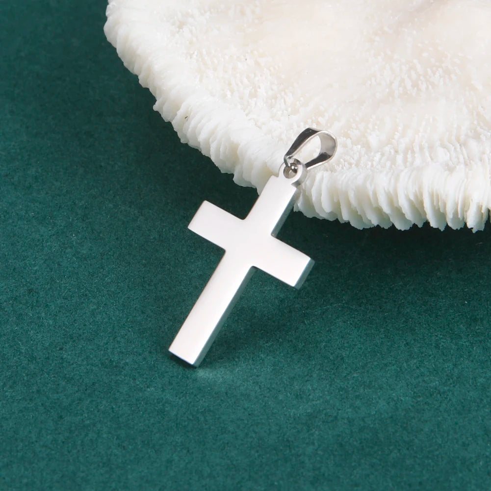 Pendentif croix homme argent