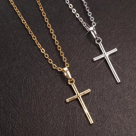 Collier croix acier inoxydable