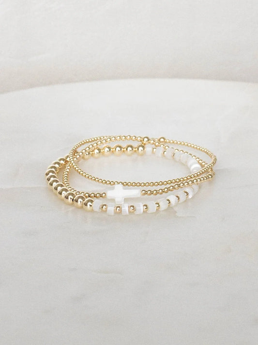 Bracelet croix or 18 carats