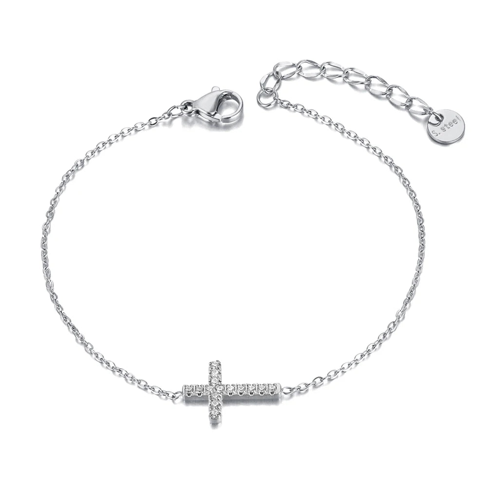 bracelet cheville croix 