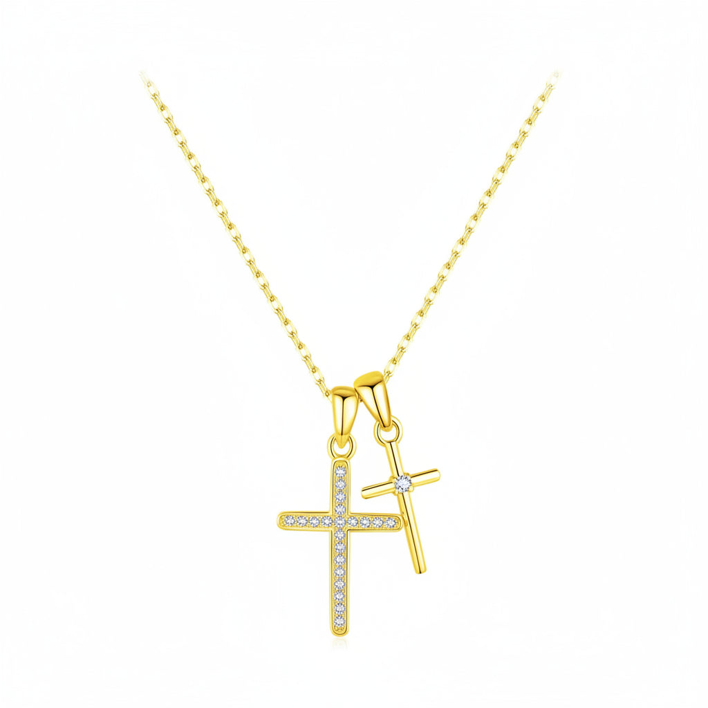 collier double croix
